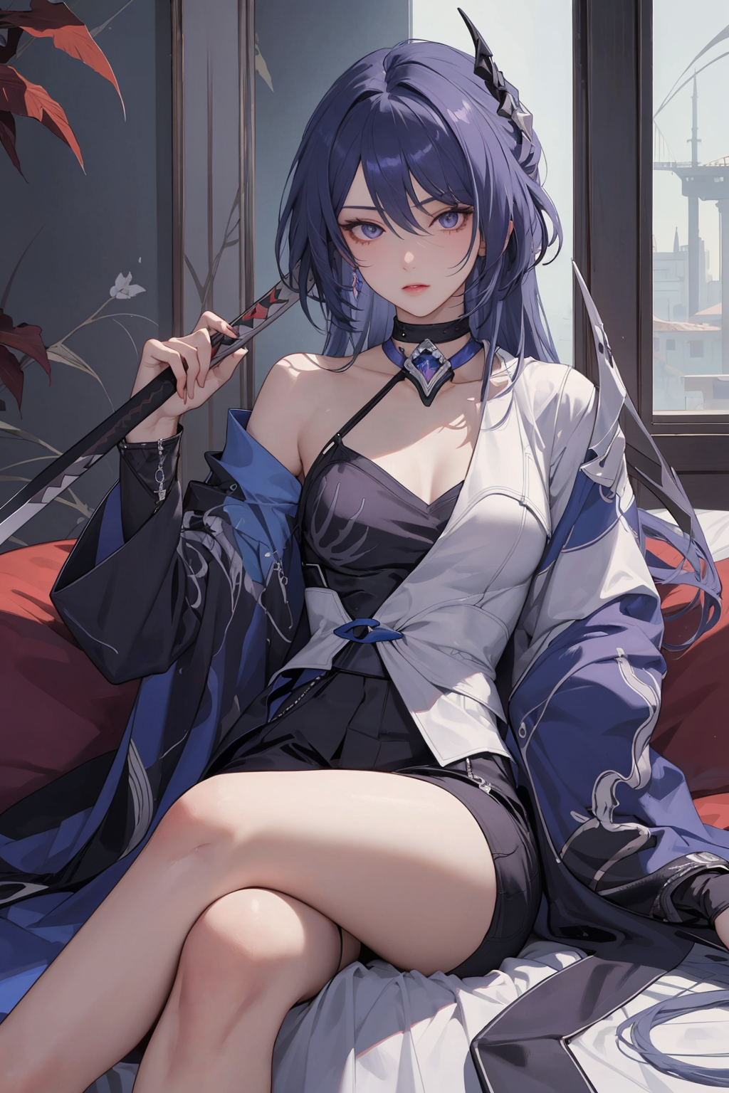 02085-1503119306-(masterpiece, best quality,masterpiece),__lora_黄泉v5_0.9_,official clothing,huangquan,1girl,small breasts,cowboy shot,sitting,cro.png
